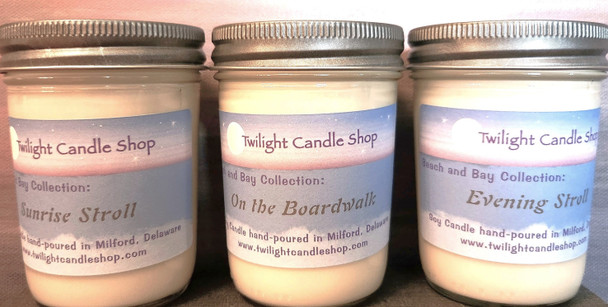 Twilight Candles, Delaware Beach and Bay Collection, soy wax candles
