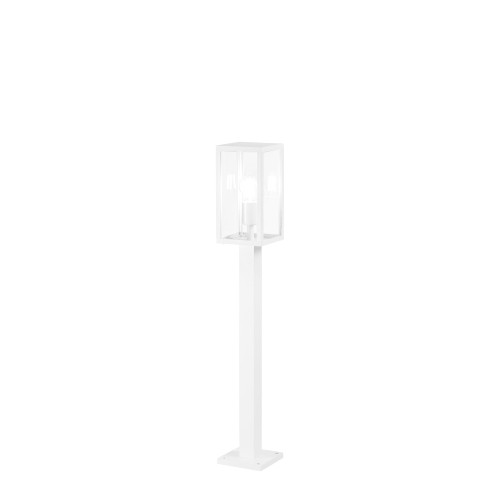 Paletto MIRAGE in metallo bianco con diffusore in vetro 86 cm.