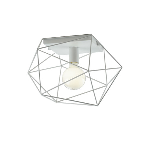 Plafoniera ABRAXAS in metallo bianco 41x30x27cm.