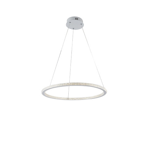 Sospensione BRYANT bianca con diffusore diamantato 45W luce calda Sospensione BRYANT bianca con diffusore diamantato 45W luce calda