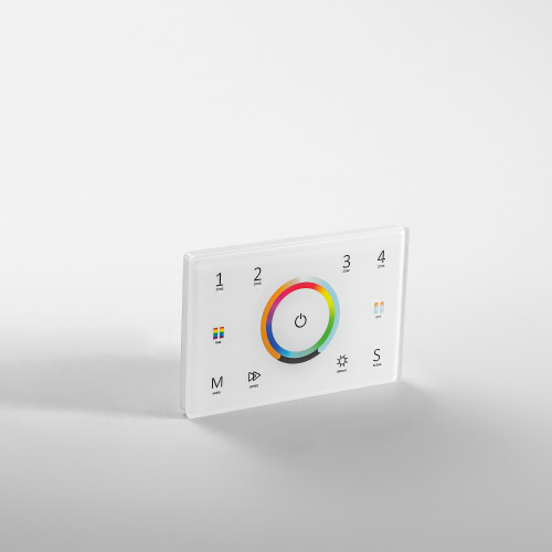 Wallpad RF2.4G per controllo RGB/RGBW/RGB+CCT 4 zone 5 canali collegabile con DMX 512