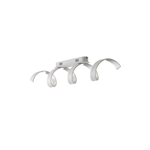 Plafoniera LED HELIX in alluminio bianco e argento 20W 3000K (Luce calda) Plafoniera LED HELIX in alluminio bianco e argento 20W 3000K (Luce calda)