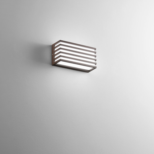 APPLIQUE BIEMISSIONE LED DUKROT CORTEN 12W 1440LM CCT IP54 CCT 22X8X11CM