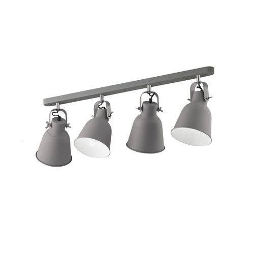 Applique LEGEND in metallo grigio e bianco con quattro luci orientabili Applique LEGEND in metallo grigio e bianco con quattro luci orientabili