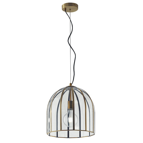 Sospensione CHESTER in vetro con rifiniture in metallo ottone 31.5x30 cm. Sospensione CHESTER in vetro con rifiniture in metallo ottone 31.5x30 cm.