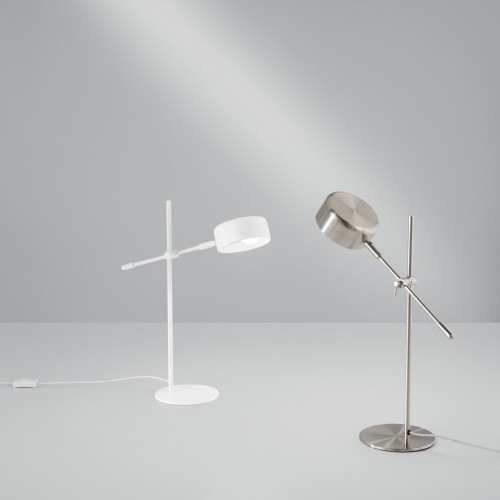 Lampada da tavolo EIFFEL in metallo bianco con punto luce orientabile