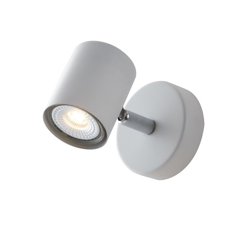 Spot ZERO in metallo bianco con un punto luce orientabile Spot ZERO in metallo bianco con un punto luce orientabile