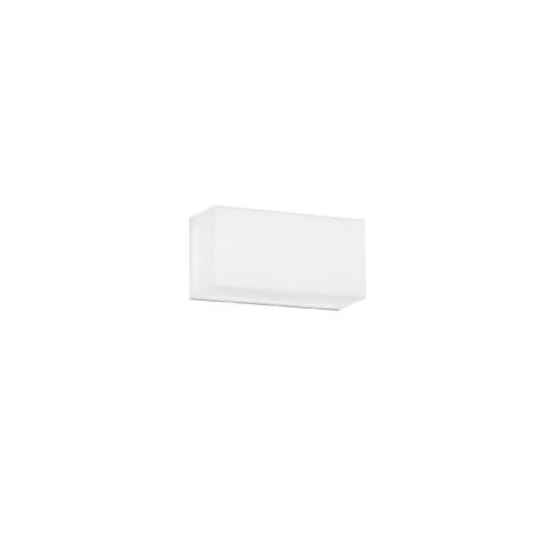 Plafoniera da esterno LED TOGO rettangolare bianca 8W con interruttore CCT 20 cm.