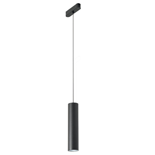 Sospensione LED in alluminio nero 9W 4000K (luce naturale) per binario BERNINI