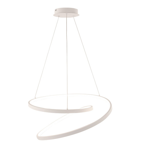 Sospensione LED LIEVE in alluminio bianco 30W con interruttore CCT 40 cm.