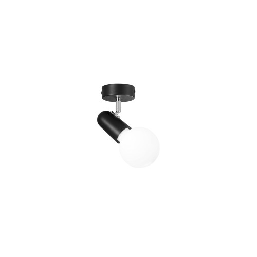 Spot PUNTO in metallo nero con punto luce orientabile Spot PUNTO in metallo nero con punto luce orientabile