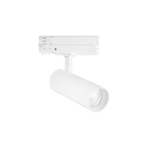 Faro LED PLANE per binario trifase in alluminio bianco 20W 2400 Lumen 3000K (luce calda)