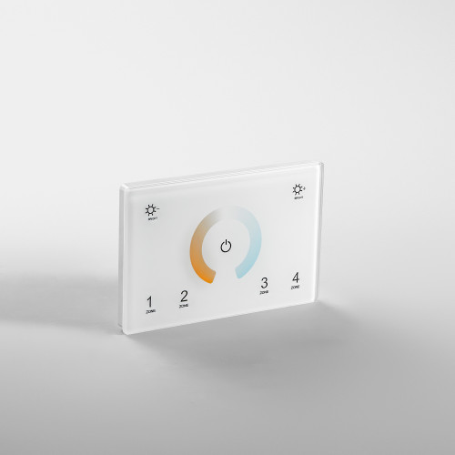 Wallpad RF 2.4G per controllo CCT bianco dinamico 4 zone 2 canali collegabile con DMX512