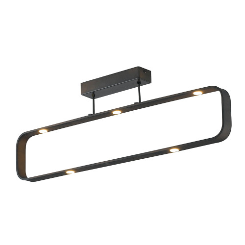 Plafoniera LED MOKA marrone dimmerabile con 7 LED da 5W luce calda