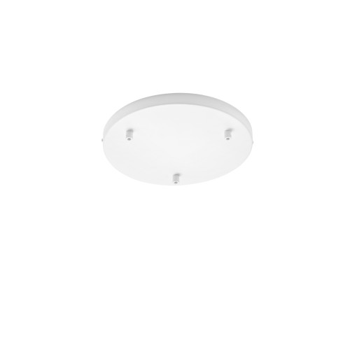 Rosone rotondo per sospensione PIREX a tre luci in metallo bianco 32 cm. Rosone rotondo per sospensione PIREX a tre luci in metallo bianco 32 cm.