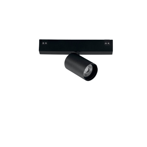 Proiettore binario DAVINCI 48V con luce spot in alluminio nero 5W luce calda 3000K
