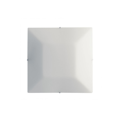 Plafoniera OSIRIDE in vetro bianco 40x40 cm.