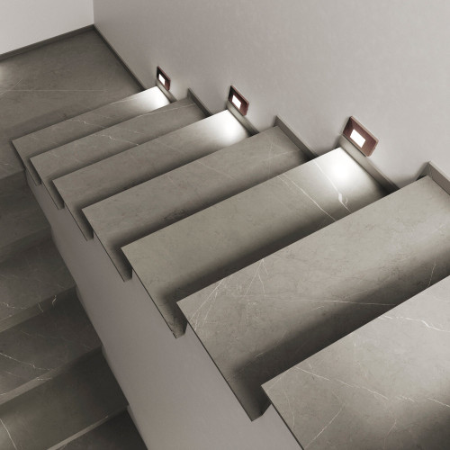 Segnapassi LED BREEN bronzo in alloggio 503 3W con luce calda o naturale