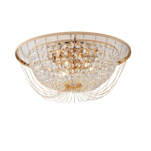 Plafoniera VIENNA in metallo dorato con cristalli 45 cm. Plafoniera VIENNA in metallo dorato con cristalli 45 cm.