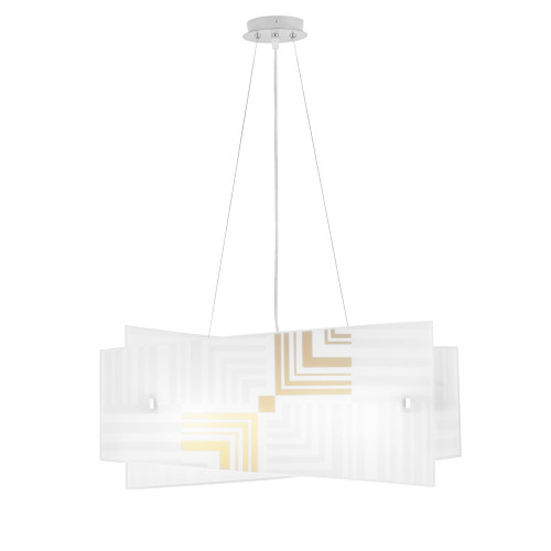 Sospensione SEVENTY in vetro bianco 60 cm. Sospensione SEVENTY in vetro bianco 60 cm.
