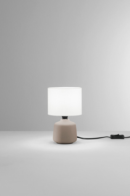 LUME BURANO IN CERAMICA BEIGE 1XE14 MISURA TOTALE D14XH22CM