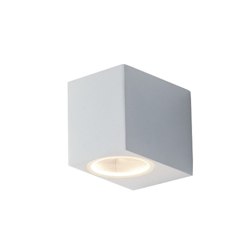 Applique da esterno QUBO in alluminio bianco IP54 9.3x8x6.7cm.