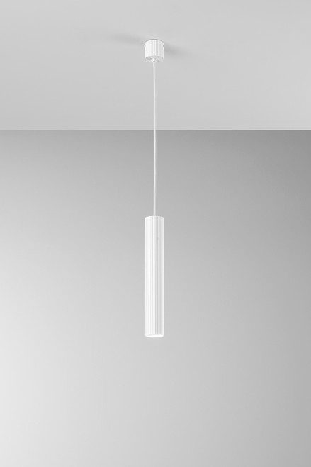 Sospensione LORD bianco in acciaio e alluminio