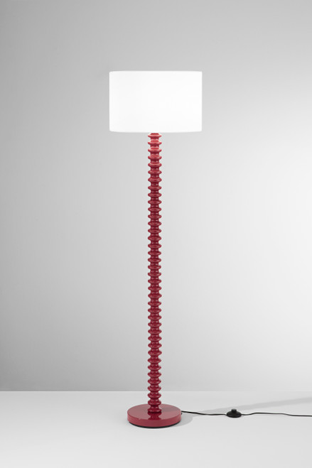 Piantana SULTAN rosso in metallo, velluto