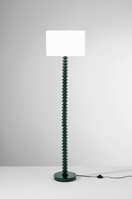 Piantana SULTAN verde in metallo, velluto