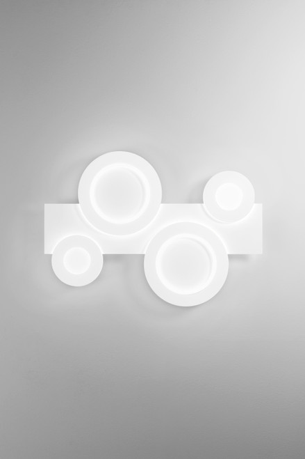 PLAFONIERA COLLAGE BIANCA IN METALLO 40W CCT 3000/4000/6500K 65X46.5X4.5CM