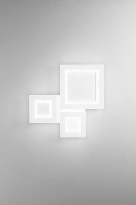 Plafoniera Albers in alluminio bianco - composizione