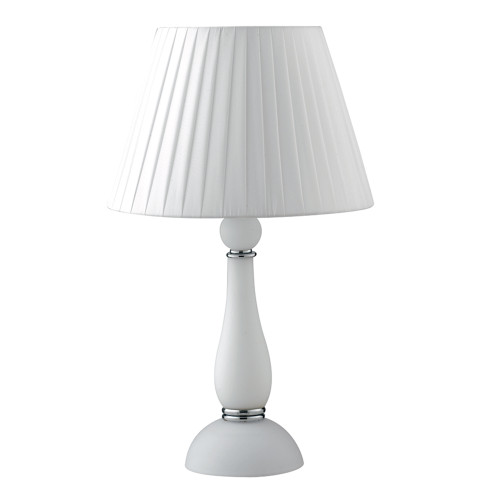 Lampada da tavolo ALFIERE in vetro soffiato bianco stile candelabro Lampada da tavolo ALFIERE in vetro soffiato bianco stile candelabro