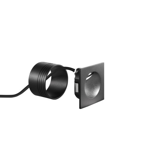 SEGNAPASSI LED ONYX NERO QUADRATO 2W 420LM 3000K IP54 7,4X7,4X4,8CM