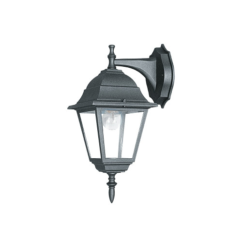 Applique da esterno ROMA downlight in alluminio nero e vetro