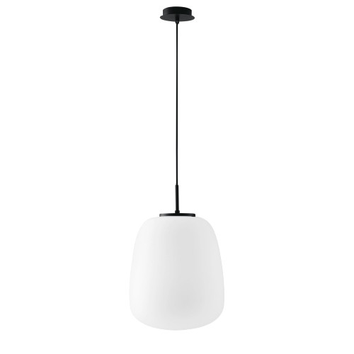 Sospensione TOLOMEO in vetro bianco con struttura in metallo 39 cm. Sospensione TOLOMEO in vetro bianco con struttura in metallo 39 cm.