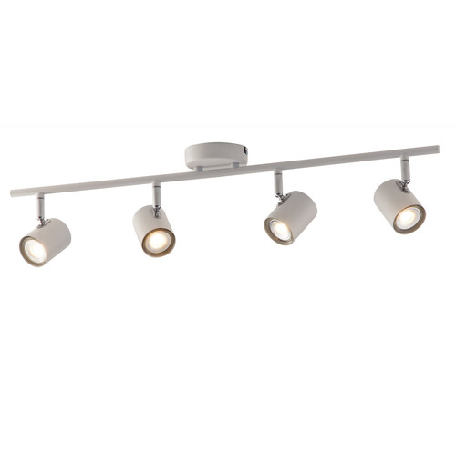 Spot ZERO in metallo bianco con quattro punti luce orientabili Spot ZERO in metallo bianco con quattro punti luce orientabili