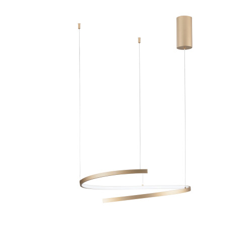 Sospensione LED MOMA in metallo verniciato oro con funzione CCT Sospensione LED MOMA in metallo verniciato oro con funzione CCT