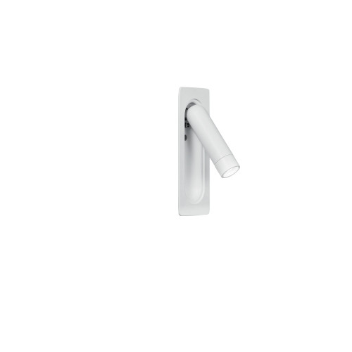 Applique LED DEFOE ad incasso in alluminio bianco con punto luce estraibile e orientabile Applique LED DEFOE ad incasso in alluminio bianco con punto luce estraibile e orientabile