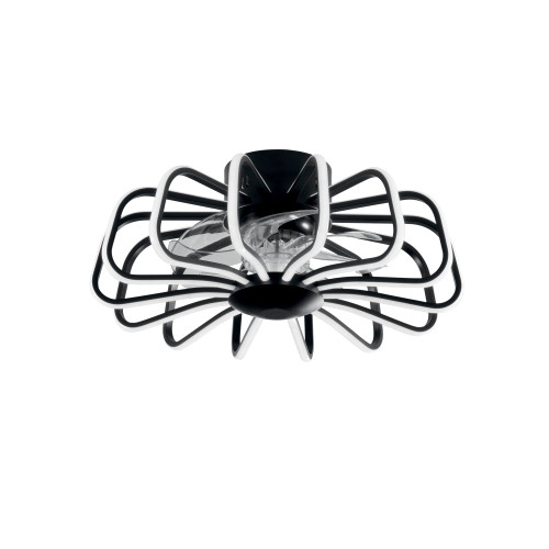 Ventilatore LED GRECALE 80W nero estate/inverno 6 velocità con Wi-Fi