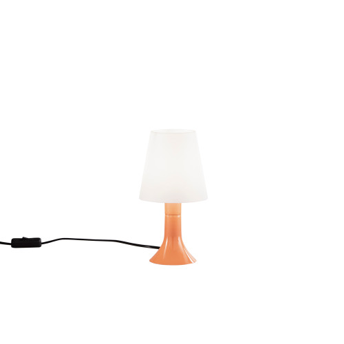 Lumetto BINGO con base arancione e diffusore bianco 24.5 cm. Lumetto BINGO con base arancione e diffusore bianco 24.5 cm.