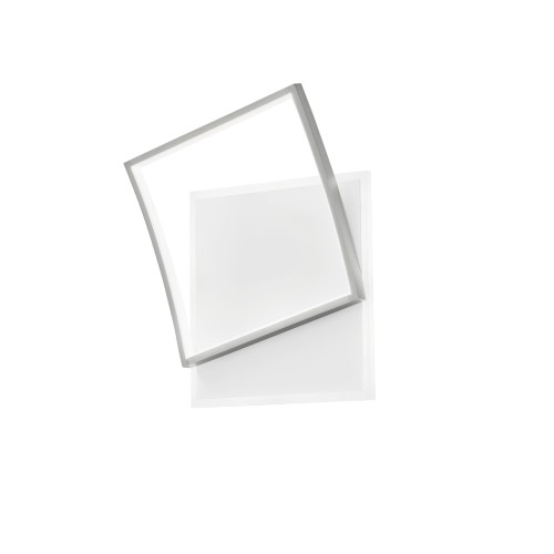 Plafoniera LED AYRTON quadrata in alluminio nichel con funzione CCT 42W Plafoniera LED AYRTON quadrata in alluminio nichel con funzione CCT 42W