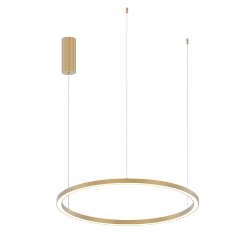Sospensione LED HOOP in alluminio oro con funzione CCT 80 cm. Sospensione LED HOOP in alluminio oro con funzione CCT 80 cm.