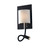 Applique LED POP in metallo nero con paralume bianco e braccio flessibile