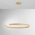 Sospensione semicircolare LED NAVEL in metallo effetto legno con CCT 100 cm.