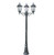 Palo per esterno FIRENZE nero e argento con tre diffusori in vetro 218 cm.