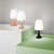 Lumetto BINGO con base nera e diffusore bianco 24.5 cm.