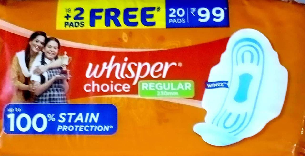 Whisper Sanitary Pads - Choice Wings Regular 20 pcs
