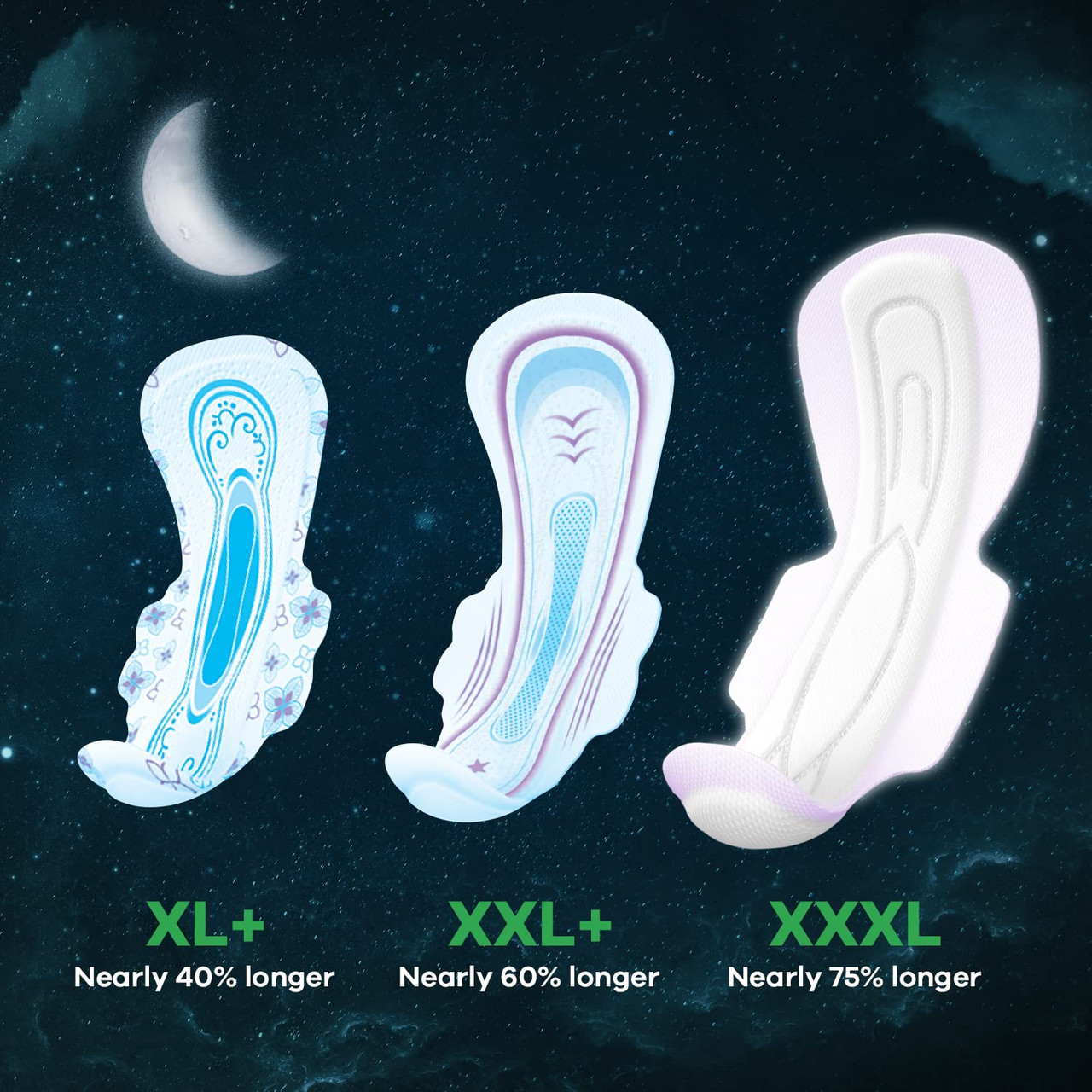 Whisper Sanitary Pads - XXXL Wings, Ultra Nights 10 pcs