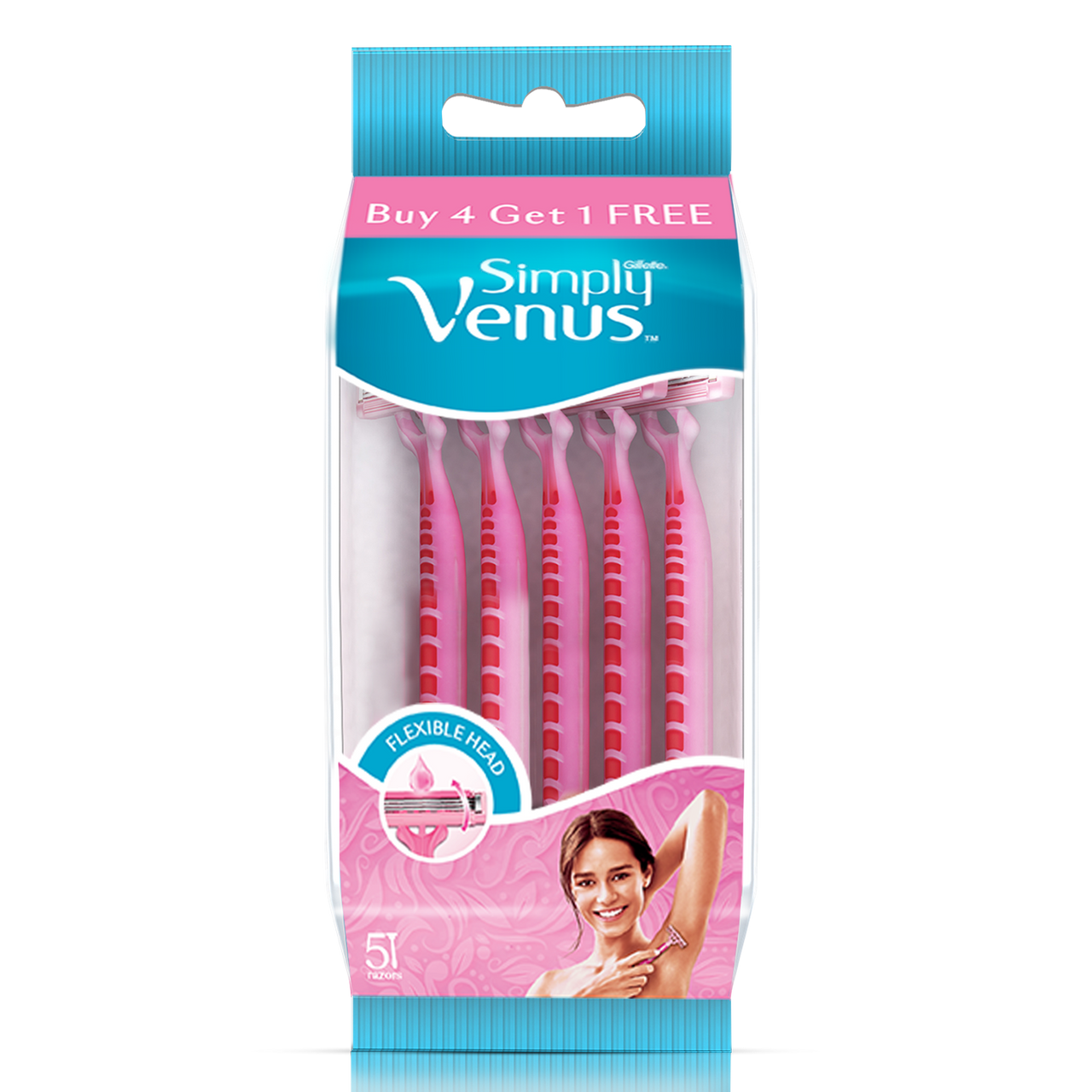 Gillette Venus Simply Venus Pink Hair Removal for Women  5 razors Buy  4Get 1 free  Amazonin Health  Personal Care