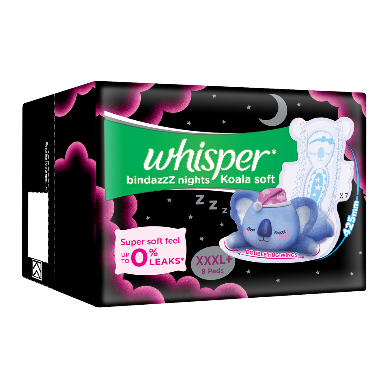 Whisper bindazzZ Nights XXL+ ( 16+16 Pad ) All night Sanitary Pad